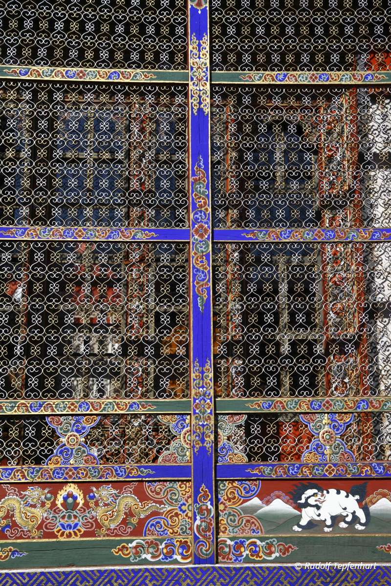 Paintings on Kyichu Lhakhang, Bhutan