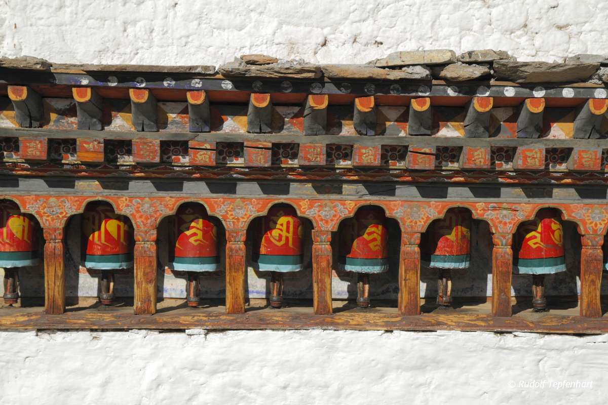Paintings on Kyichu Lhakhang, Bhutan