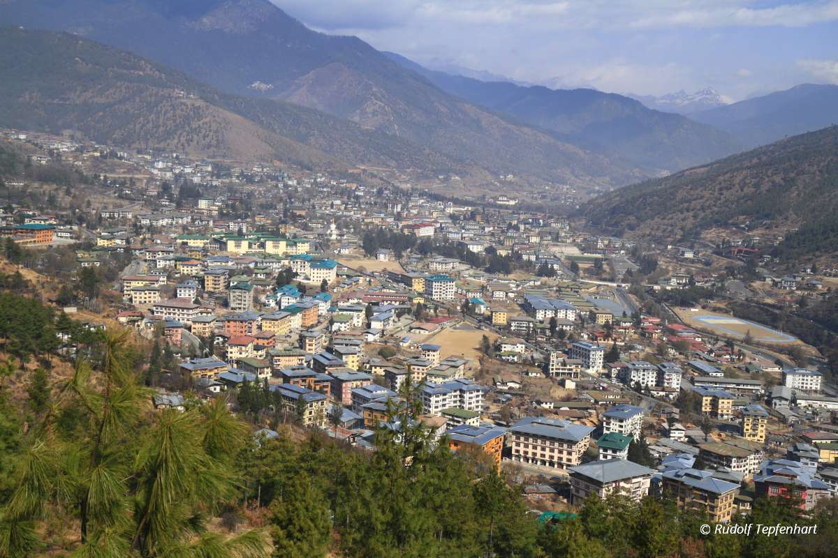 The city of Thimphu, Bhutan