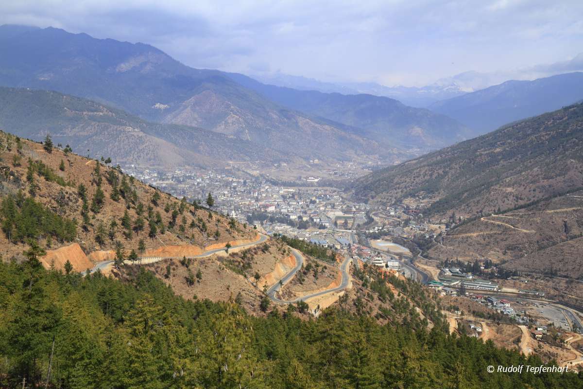 The city of Thimphu, Bhutan
