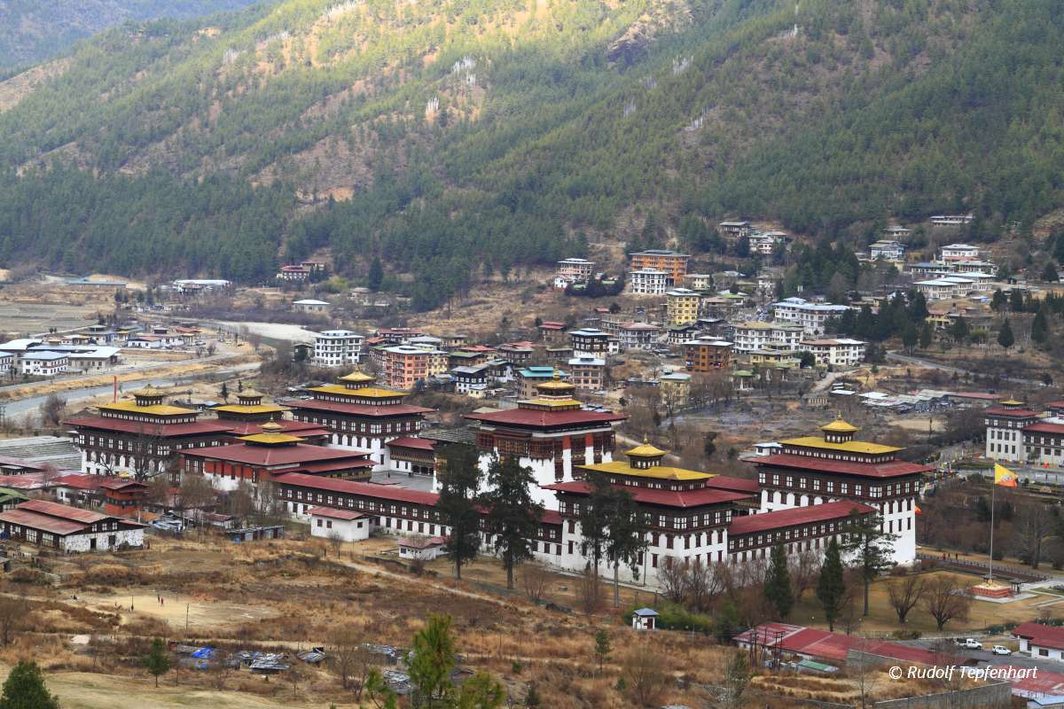 Tashichho Dzong in Thimphu