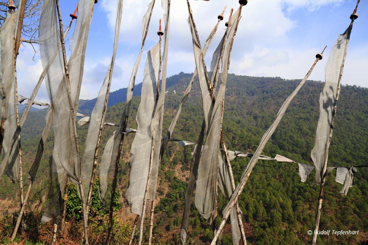 Buddhist Prayer Flags - Kingdom of Bhutan