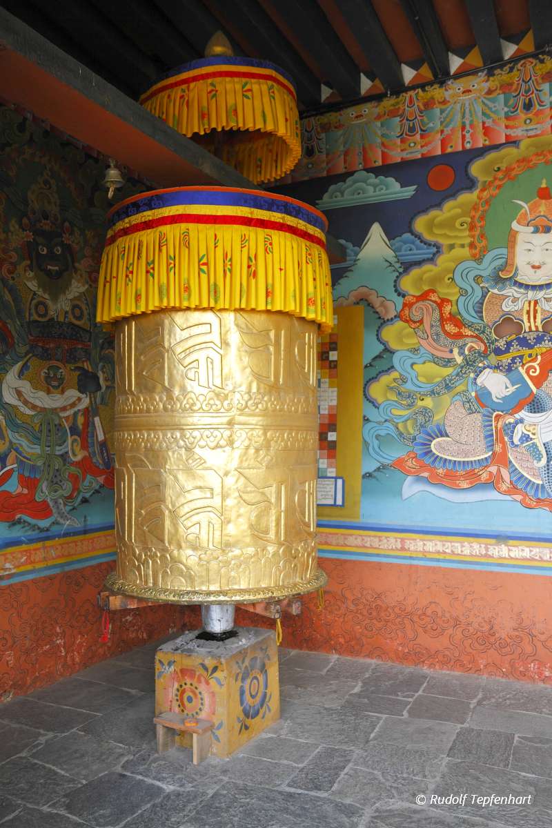 Buddhist prayer wheels
