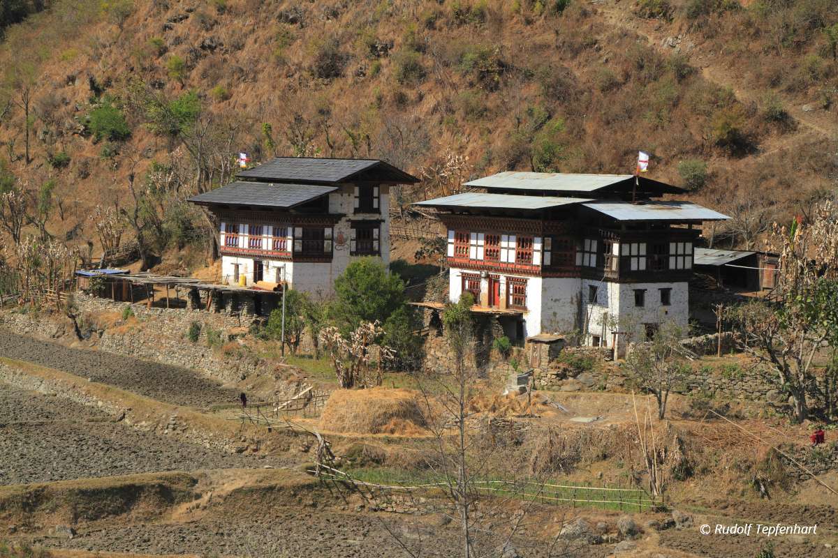 Countryside houses, Bhutan