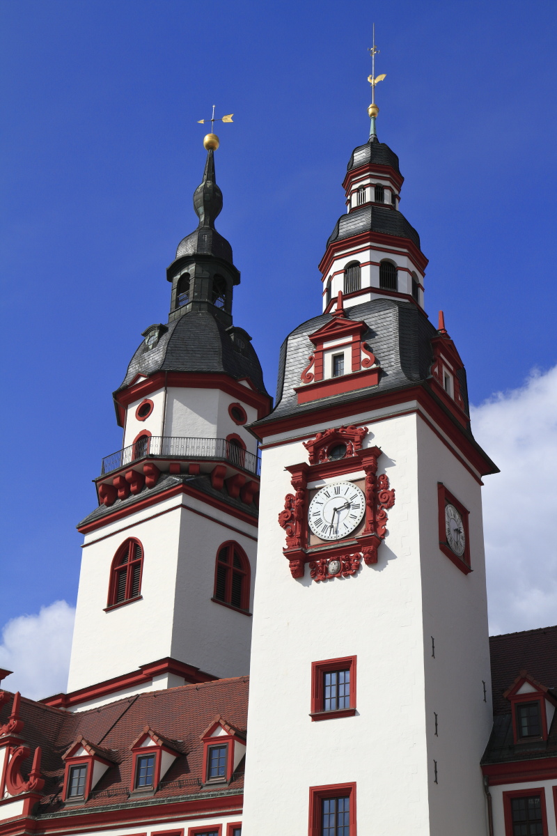 Old and New Town Hall in Chemnitz