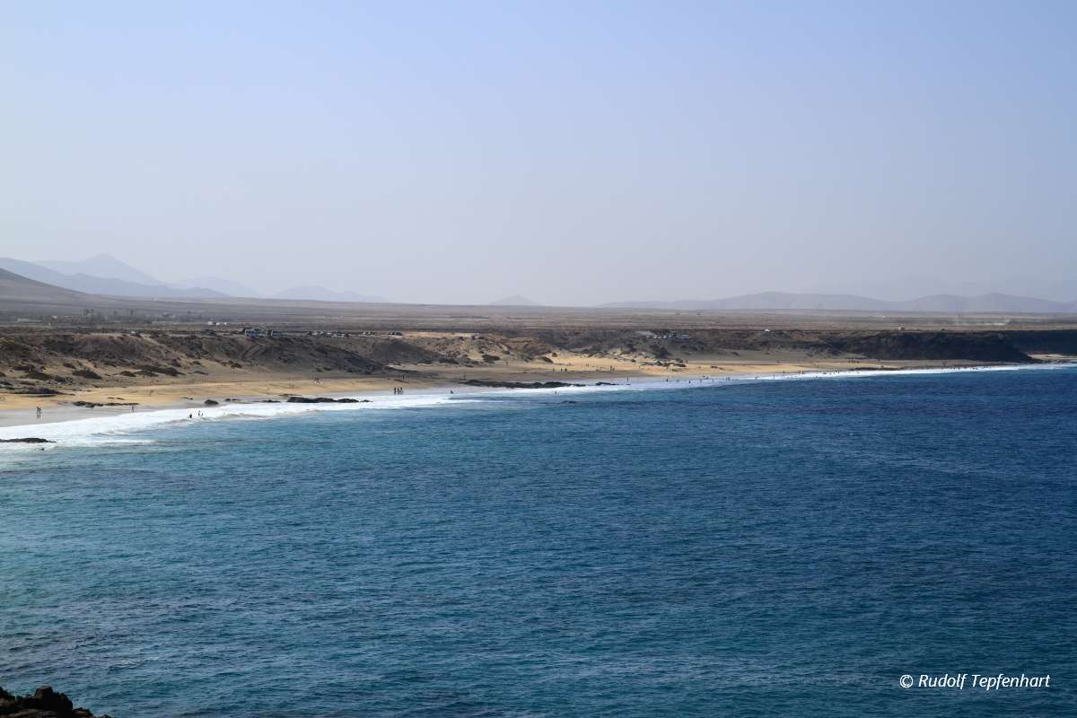 Scenic view El Cotillo beach on Fuerteventura, Canary Islands
