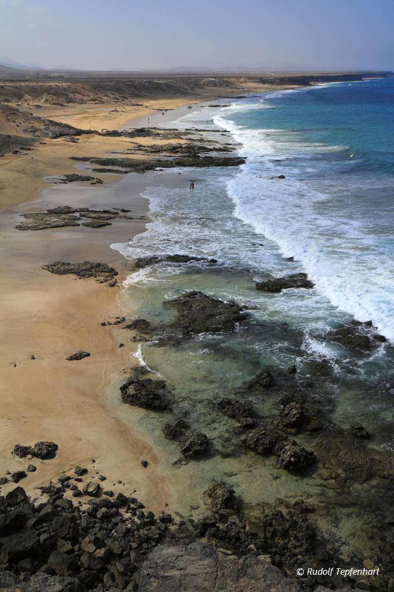 Scenic view El Cotillo beach on Fuerteventura, Canary Islands