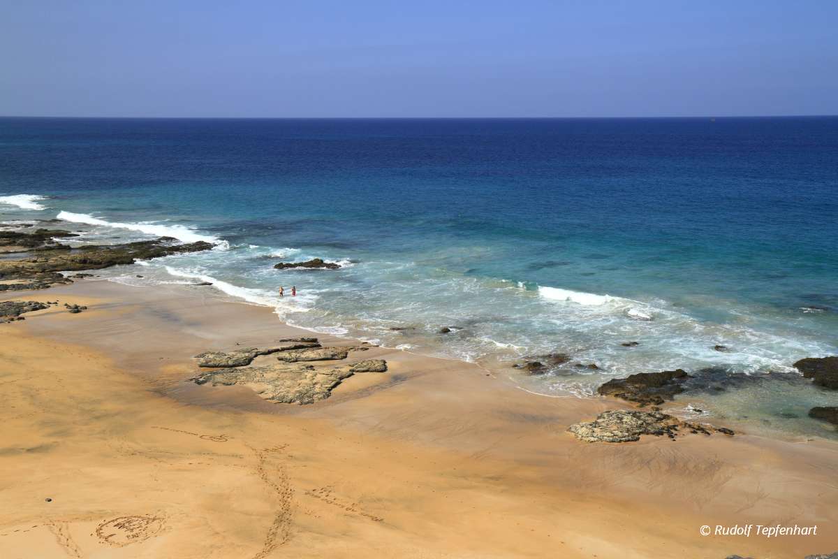 Scenic view El Cotillo beach on Fuerteventura, Canary Islands