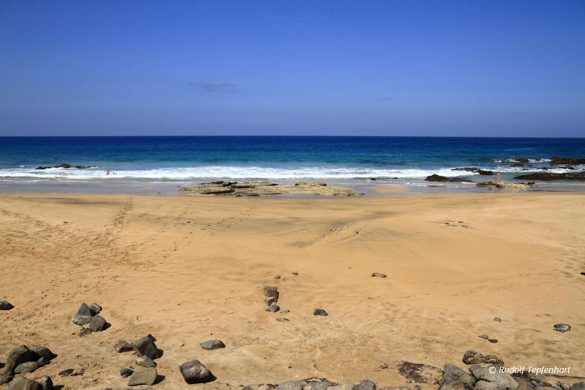 Scenic view El Cotillo beach on Fuerteventura, Canary Islands