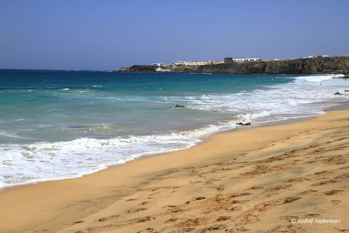 Scenic view El Cotillo beach on Fuerteventura, Canary Islands