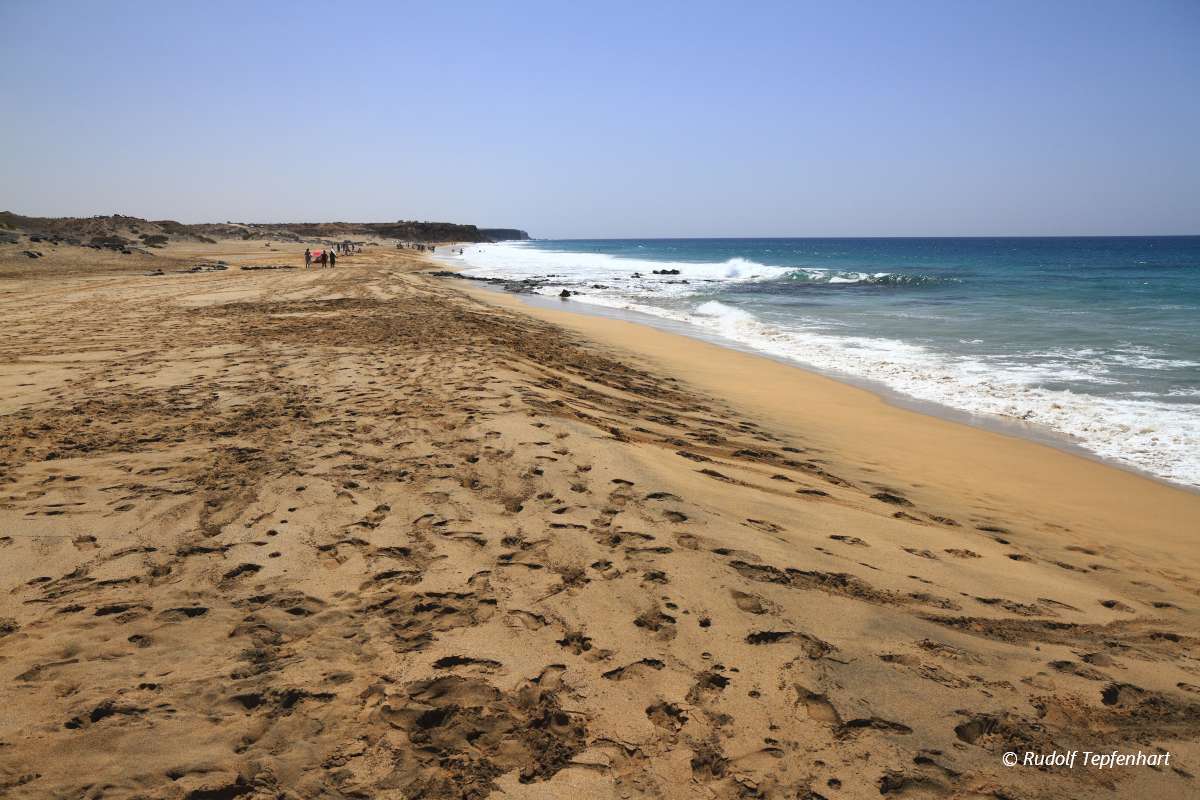 Scenic view El Cotillo beach on Fuerteventura, Canary Islands