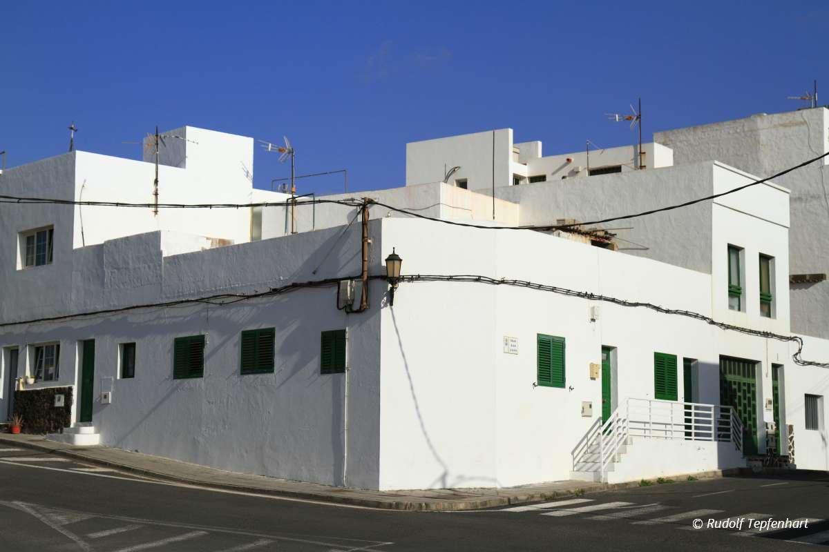 Street view in El Cotillo village on Fuerteventura, Spain