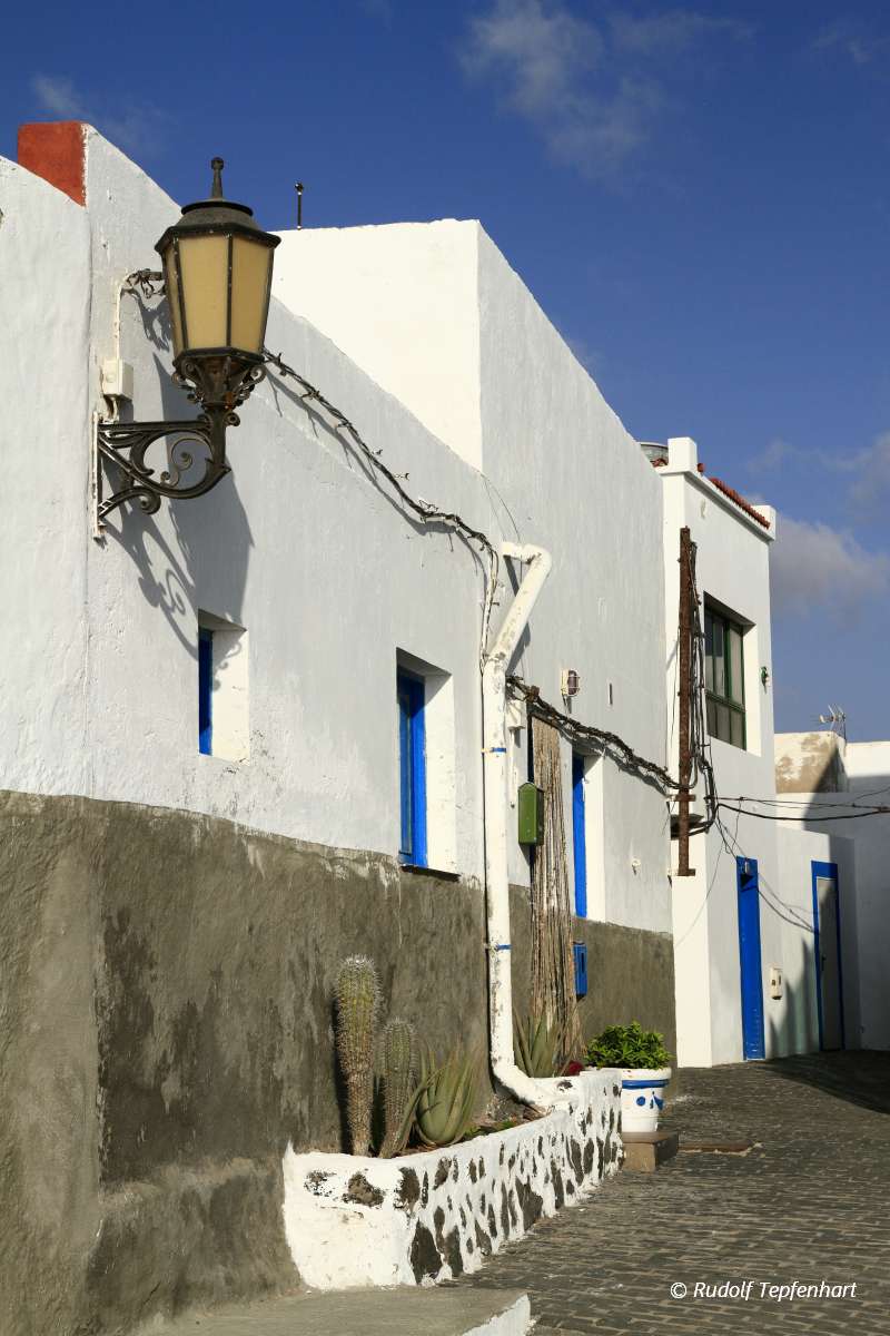 Street view in El Cotillo village on Fuerteventura, Spain
