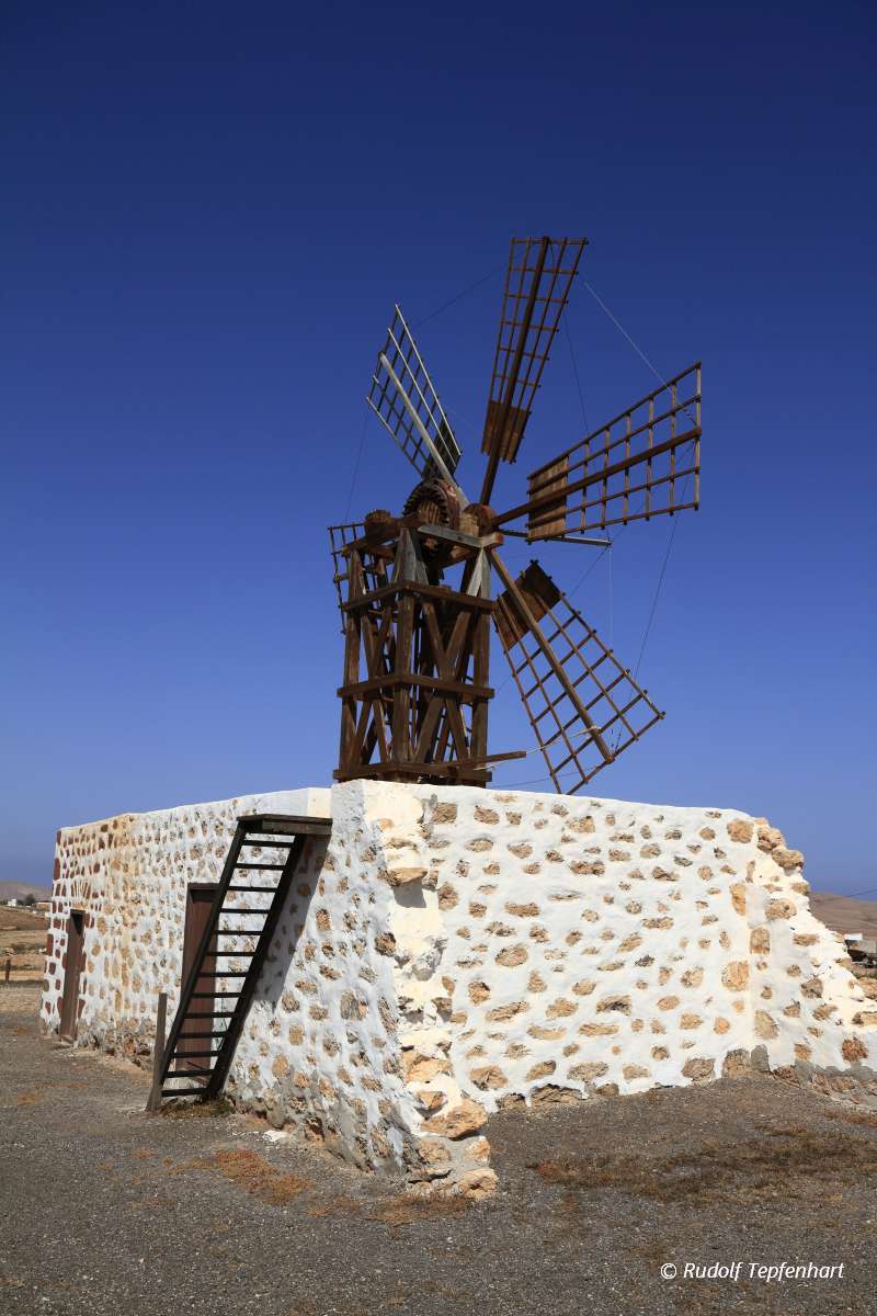 Old windmill near Tefia village, Fuerteventura, Canary Islands,
