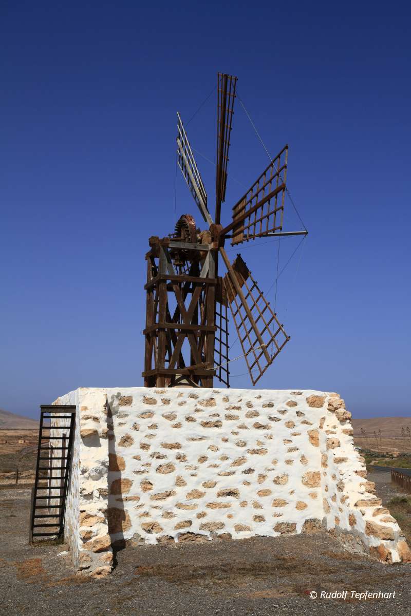Old windmill near Tefia village, Fuerteventura, Canary Islands,