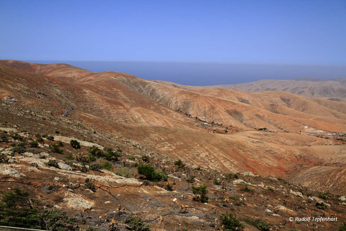 Volcanic Lanscape. Panoramic view on Fuerteventura