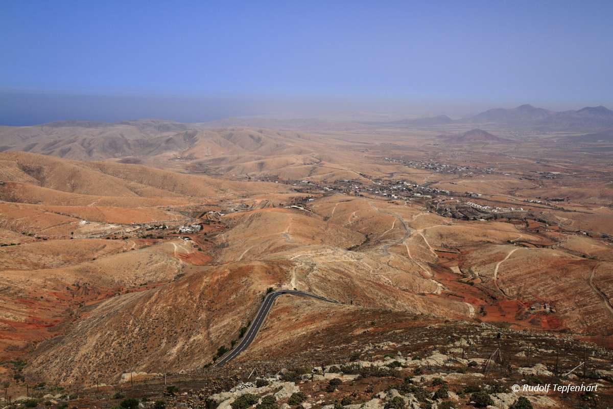 Volcanic Lanscape. Panoramic view on Fuerteventura
