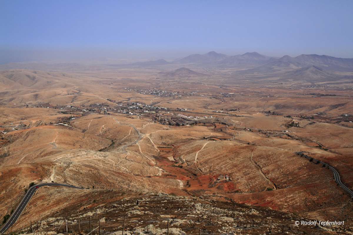 Volcanic Lanscape. Panoramic view on Fuerteventura