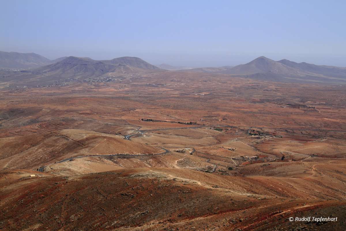 Volcanic Lanscape. Panoramic view on Fuerteventura