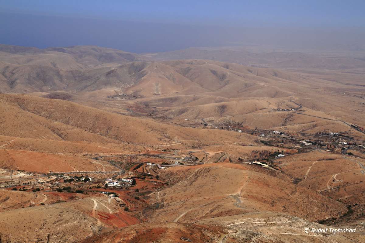 Volcanic Lanscape. Panoramic view on Fuerteventura