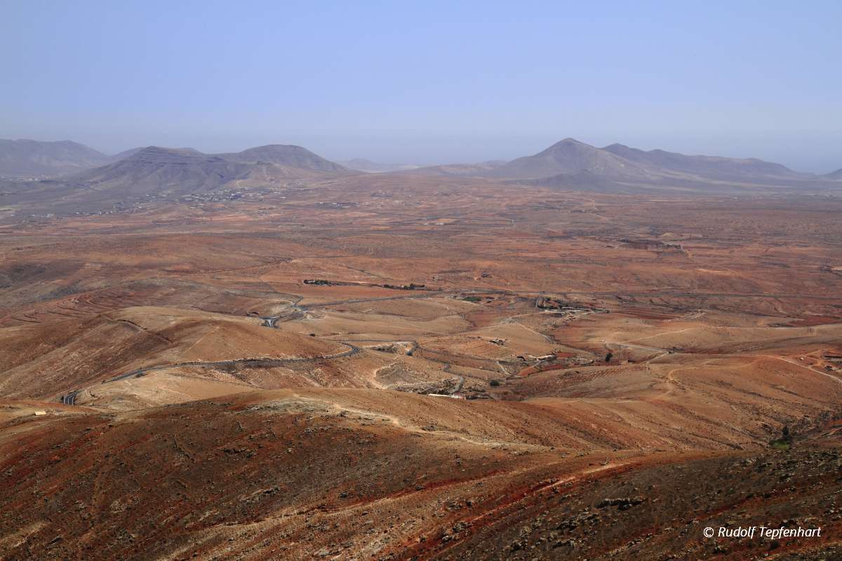 Volcanic Lanscape. Panoramic view on Fuerteventura
