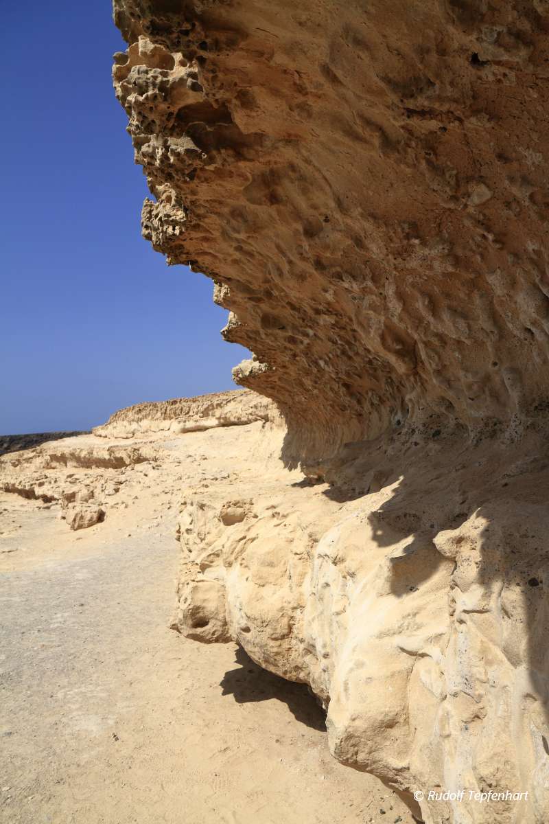 Black volcanic caves on the coast near Ajuy village, Fuerteventu