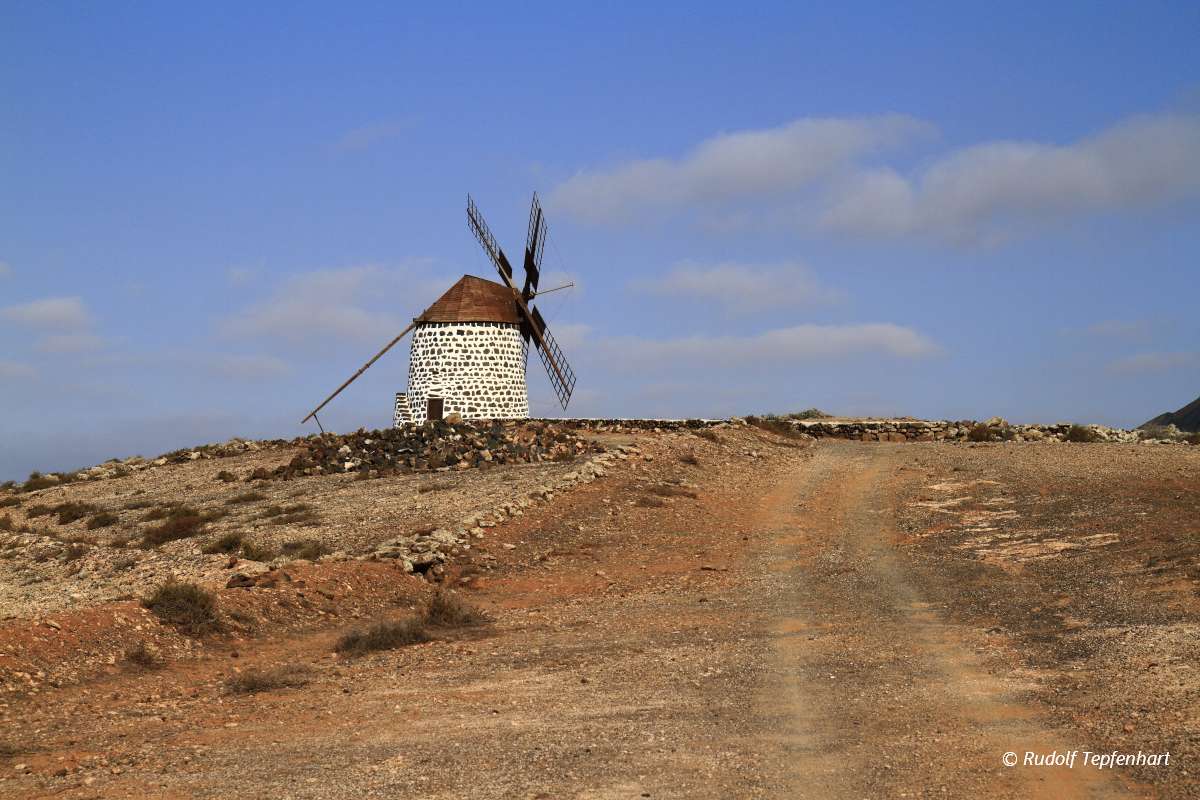 Old round windmill in Villaverde, Fuerteventura