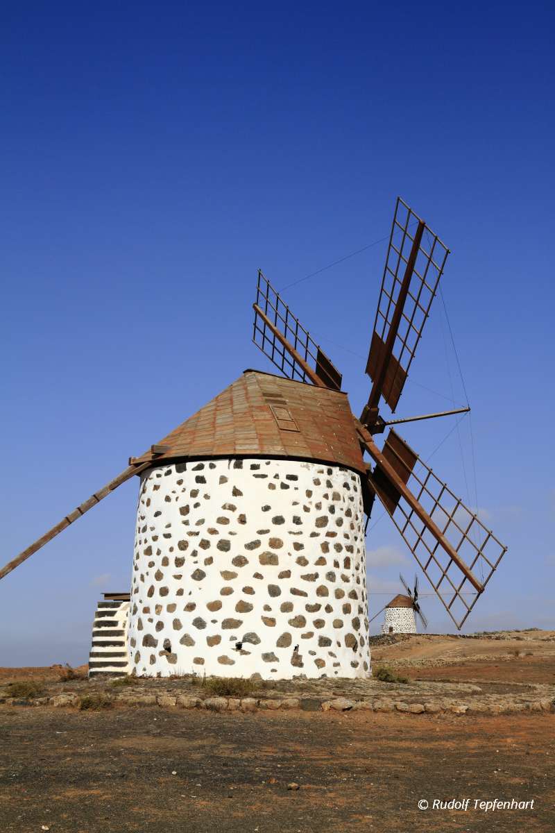 Old round windmill in Villaverde, Fuerteventura