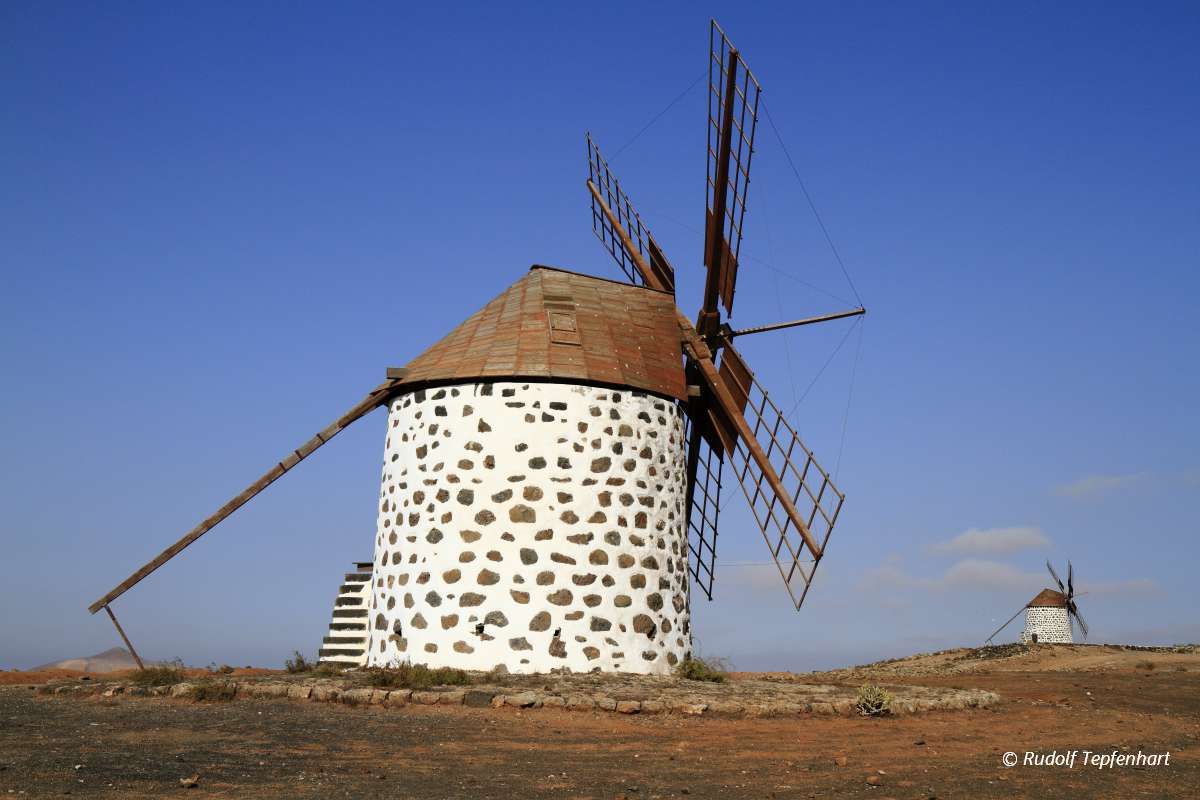 Old round windmill in Villaverde, Fuerteventura