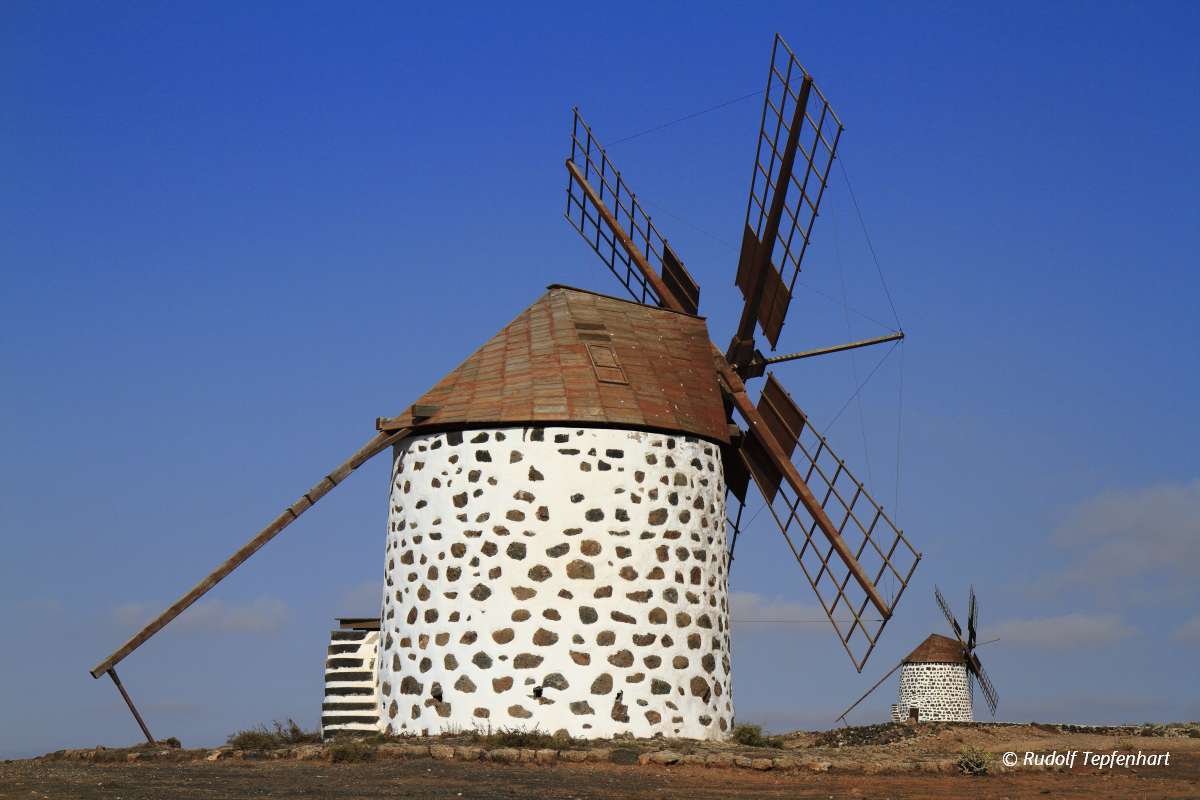 Old round windmill in Villaverde, Fuerteventura