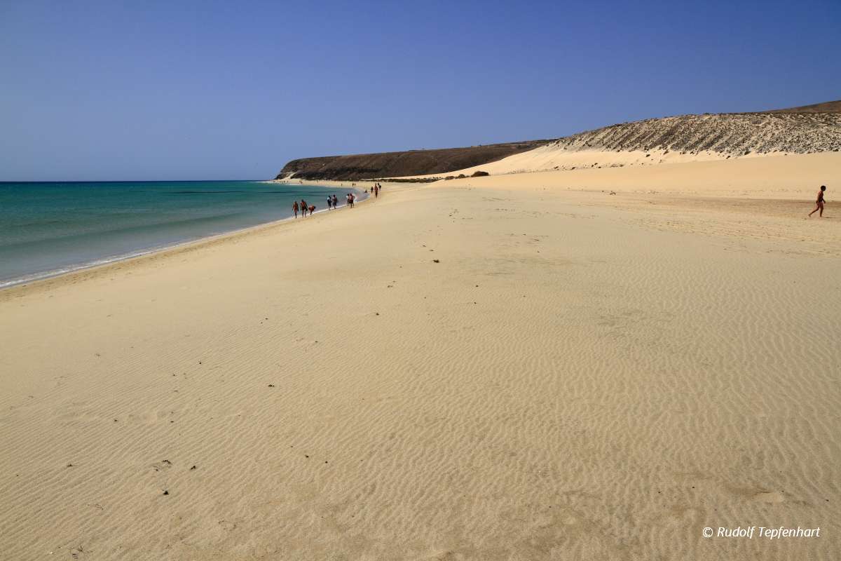 The famous lagoon in Risco El Paso at Playas de Sotavento, Fuert