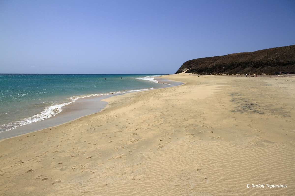 The famous lagoon in Risco El Paso at Playas de Sotavento, Fuert