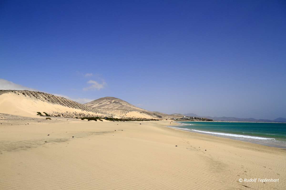 The famous lagoon in Risco El Paso at Playas de Sotavento, Fuert
