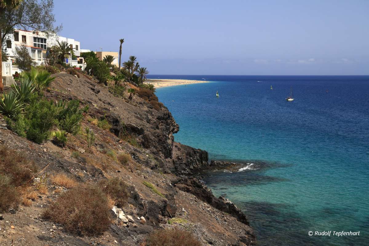 The famous lagoon in Caleta del Fuste, Fuerteventura