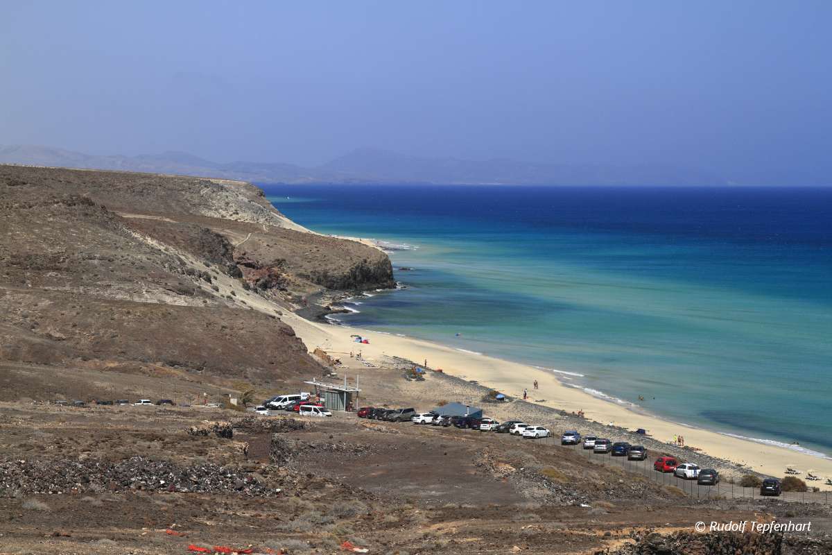 The famous lagoon in Playa Del Mar Nombre, Fuerteventura