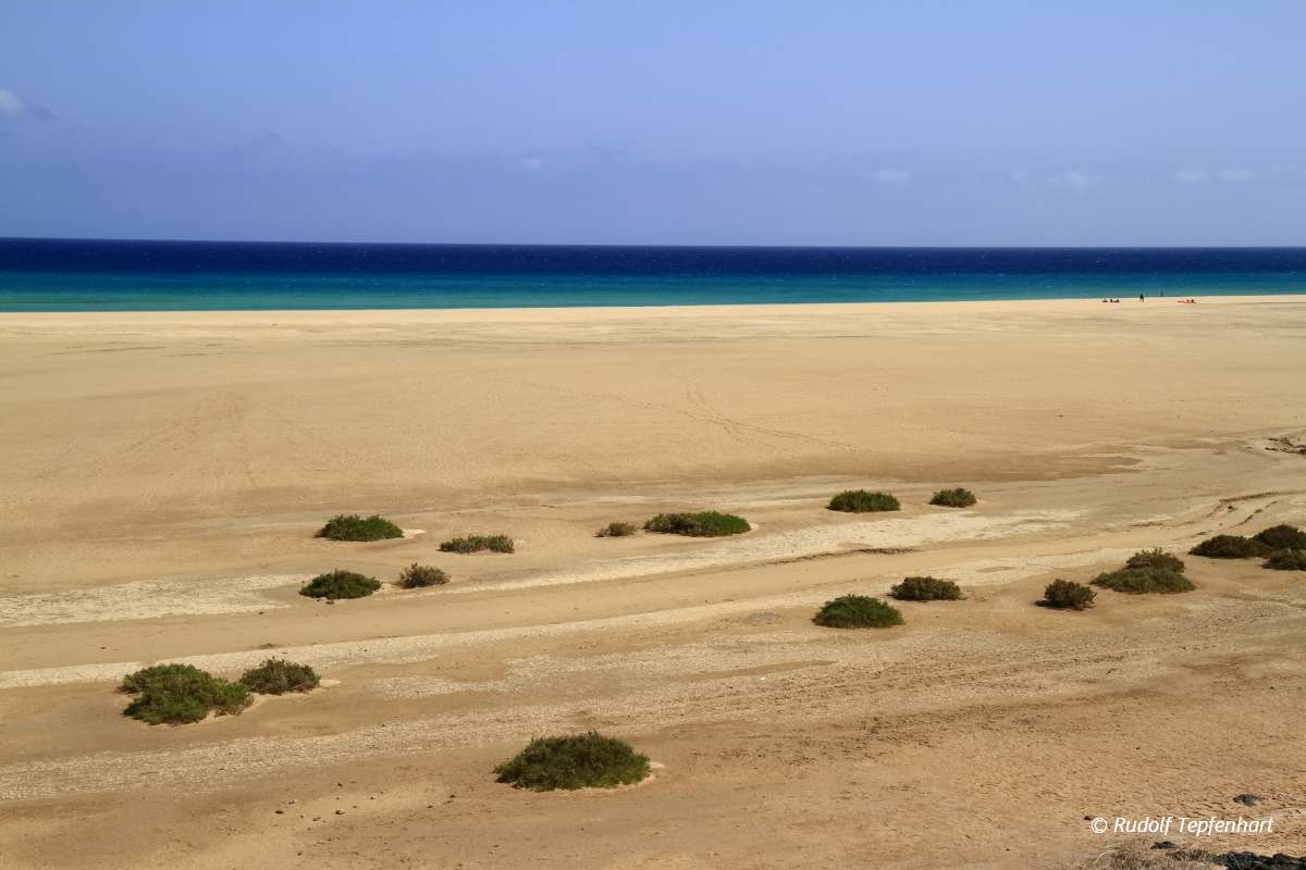 The famous lagoon in Risco El Paso at Playas de Sotavento, Fuert