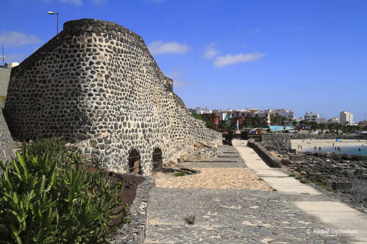 Tower castle in Puerto del Rosario. Fuerteventura