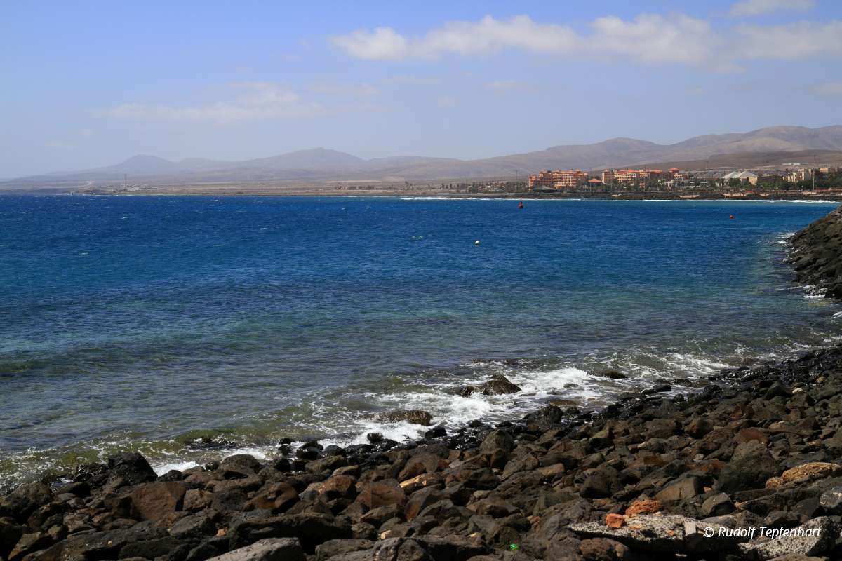 The famous lagoon in Caleta del Fuste, Fuerteventura