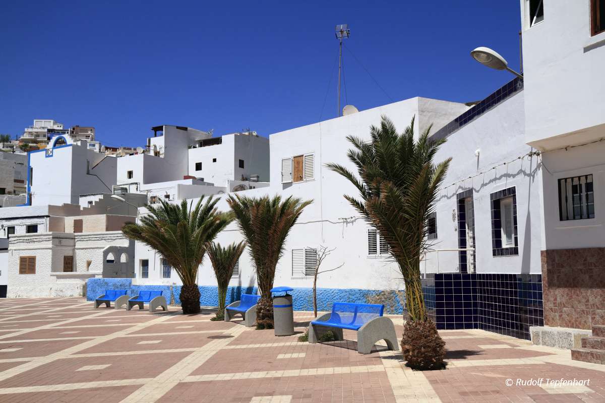 Street view in Las Playitas village on Fuerteventura island