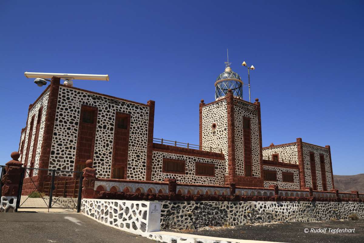 The famous landmark La Entallada lighthouse, Fuerteventura