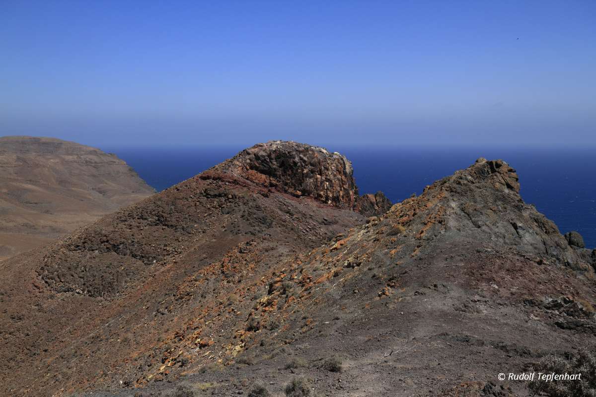 Beautiful volcanic mountains . Panoramic view on Fuerteventura