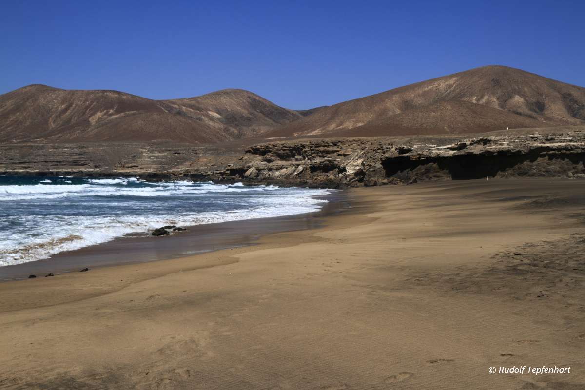 The famous lagoon in Playa la Solapa, Fuerteventura