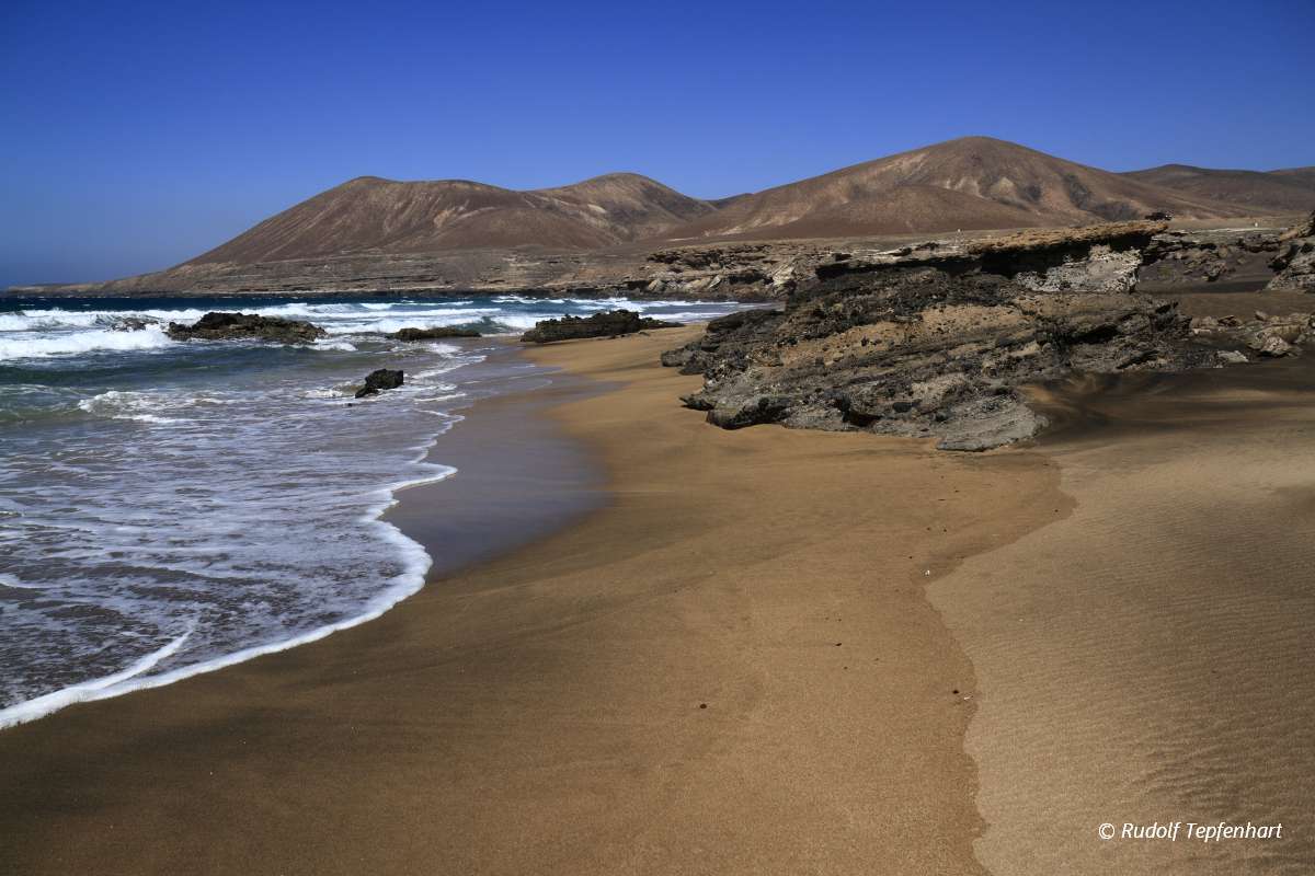 The famous lagoon in Playa la Solapa, Fuerteventura
