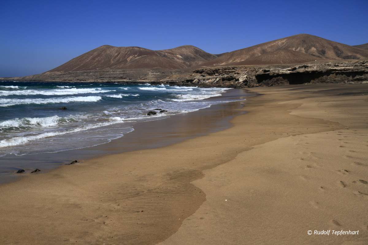 The famous lagoon in Playa la Solapa, Fuerteventura