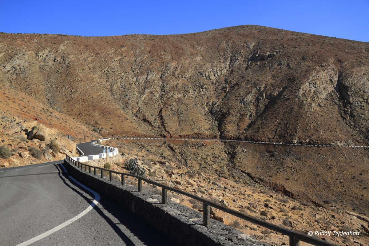 Beautiful volcanic mountains . Panoramic view on Fuerteventura