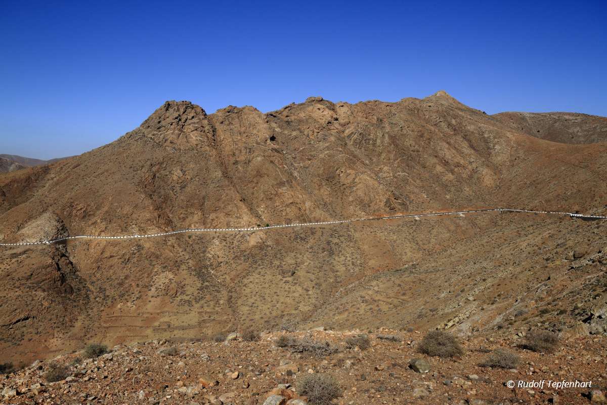 Beautiful volcanic mountains . Panoramic view on Fuerteventura