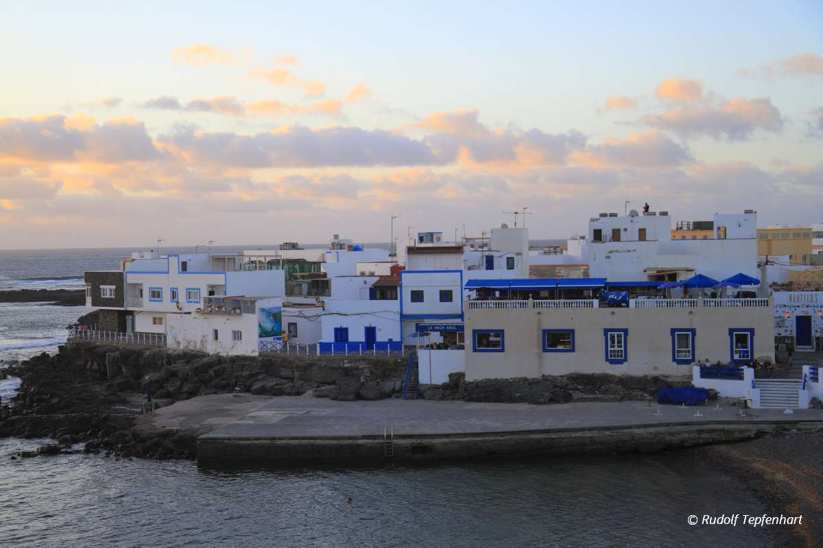 Street view in El Cotillo village on Fuerteventura, Spain