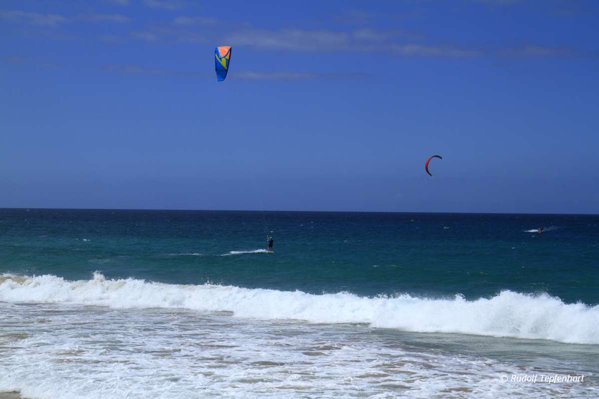 Kitesurfing on Fuerteventura Island