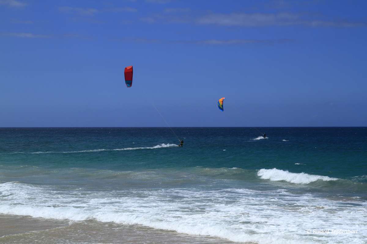 Kitesurfing on Fuerteventura Island