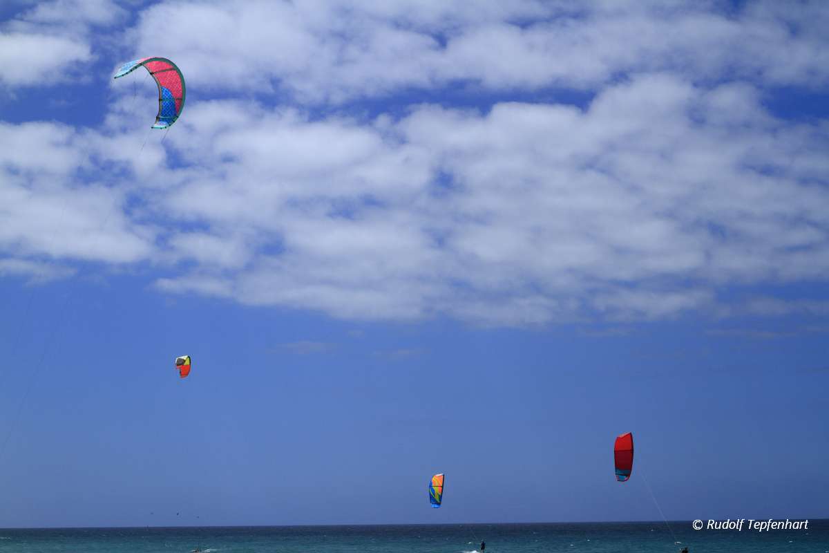 Kitesurfing on Fuerteventura Island
